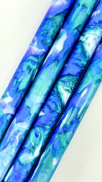 Image 1 of SkyFall, custom bespoke pen blanks, high pressure cured with Alumilite Resin. Bespoke ready!
