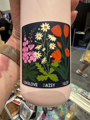 “Foxglove Daisy Tulip” Vinyl Sticker