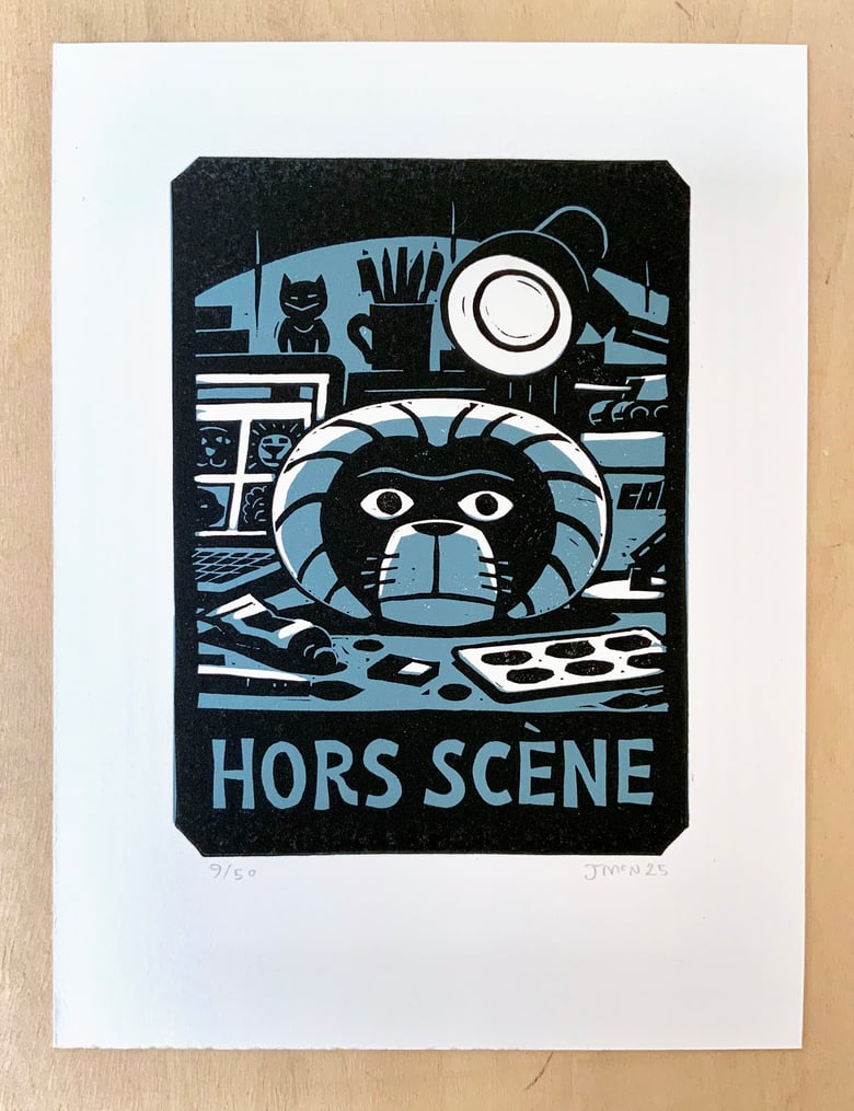 Image of Hors Scène- Lino Print