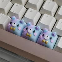Image 1 of  Gumdrop the Bear Artisan Keycap | Purple and Blue