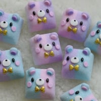 Image 3 of Gumdrop the Bear Artisan Keycap | Blue and Pink