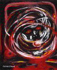 Image 1 of 'Aloof' - Acrylic on Canvas Panel, 8x10 Framed