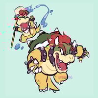 Image 1 of Bowser and Bowser Jr Print