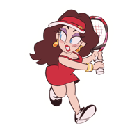 Image 1 of Tennis Pauline Sticker