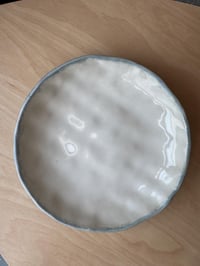Image 3 of Shell Stamp Snack Plate, Waves - 6 in