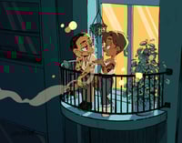 Image 1 of On the Balcony Print
