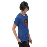 Image 5 of Short Sleeved T-shirt (Adult M/F) - Jack O Lantern Retro Orange Glow