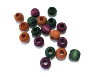 Image 4 of 18pc FALL LEAVES 14mm Round Shaped/Large Hole/Wooden Beads/Square Bead/Hand Dyed/DIY Jewelry Beads/M