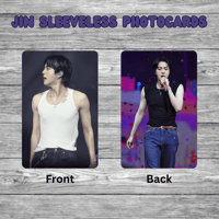 Image 4 of Sleeveless Jin Photocards - Double-Sided Cards
