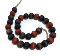 Image 1 of 30pc BOULDER 16mm Round Shaped/Large Hole/Wooden Beads/Hand Dyed/DIY Jewelry Beads/Macrame/Farmhouse