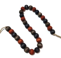 Image 2 of 30pc BOULDER 16mm Round Shaped/Large Hole/Wooden Beads/Hand Dyed/DIY Jewelry Beads/Macrame/Farmhouse