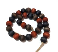 Image 3 of 30pc BOULDER 16mm Round Shaped/Large Hole/Wooden Beads/Hand Dyed/DIY Jewelry Beads/Macrame/Farmhouse