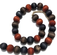 Image 4 of 30pc BOULDER 16mm Round Shaped/Large Hole/Wooden Beads/Hand Dyed/DIY Jewelry Beads/Macrame/Farmhouse