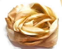 Image 3 of Ready To Ship! 10YD. PRALINE HAND DYED SARI SILK RIBBON BY COLOR BURST SILK