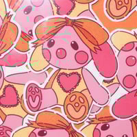 Orange Bunny Doll Sticker