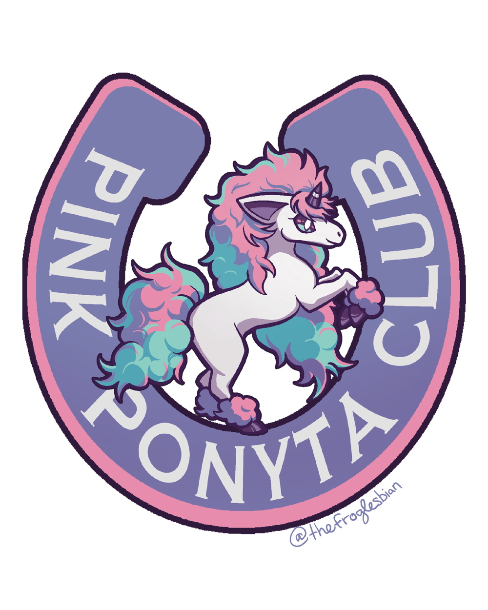 Image of Pink Ponyta Club Sticker / Acrylic Charm