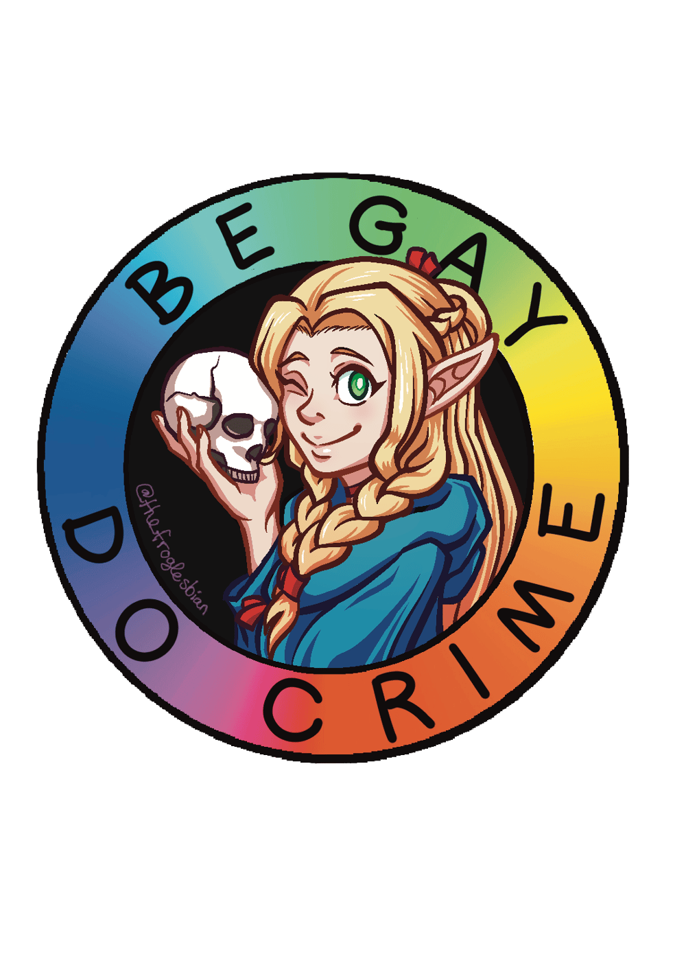 Image of Marcille Be Gay Do Crime Sticker / Acrylic Charm