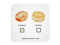 Image 1 of Funny South Carolina Lowcountry Waterproof Decal - Bagels vs Biscuits - Southern Foods