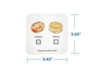 Image 3 of Funny South Carolina Lowcountry Waterproof Decal - Bagels vs Biscuits - Southern Foods