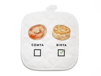 Image 3 of Humorous South Carolina Lowcountry Pot Holder - Biscuits vs Bagels - Southern Foods