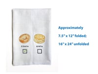 Image 3 of Witty Kitchen Towel - Great Hostess Gift - Bagels vs Biscuits