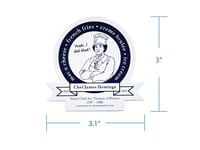 Image 4 of Funny Black History Waterproof Decal - Chef James Hemings