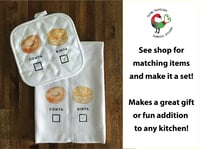 Image 5 of Witty Kitchen Towel - Great Hostess Gift - Bagels vs Biscuits