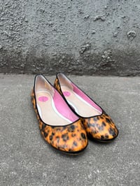 Image 1 of Vintage Diesel Holographic Leopard Print Ballet Flats - Size US 7