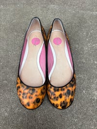 Image 2 of Vintage Diesel Holographic Leopard Print Ballet Flats - Size US 7