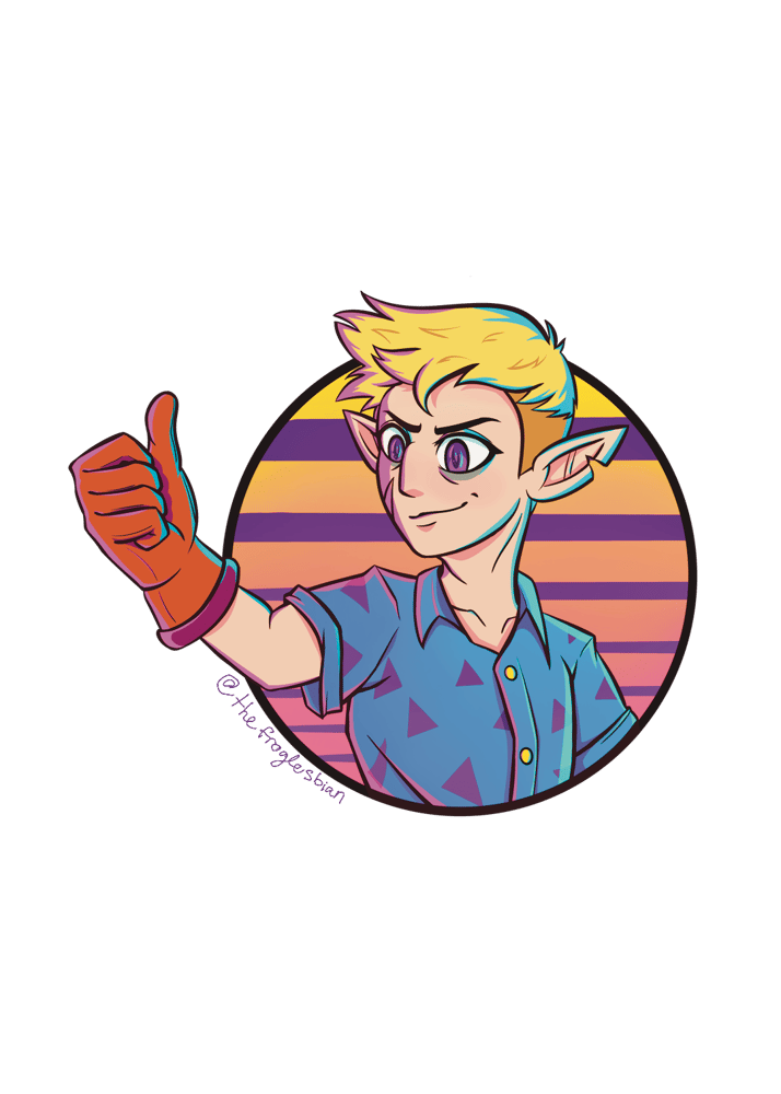 Image of Vaporwave Hunter Sticker