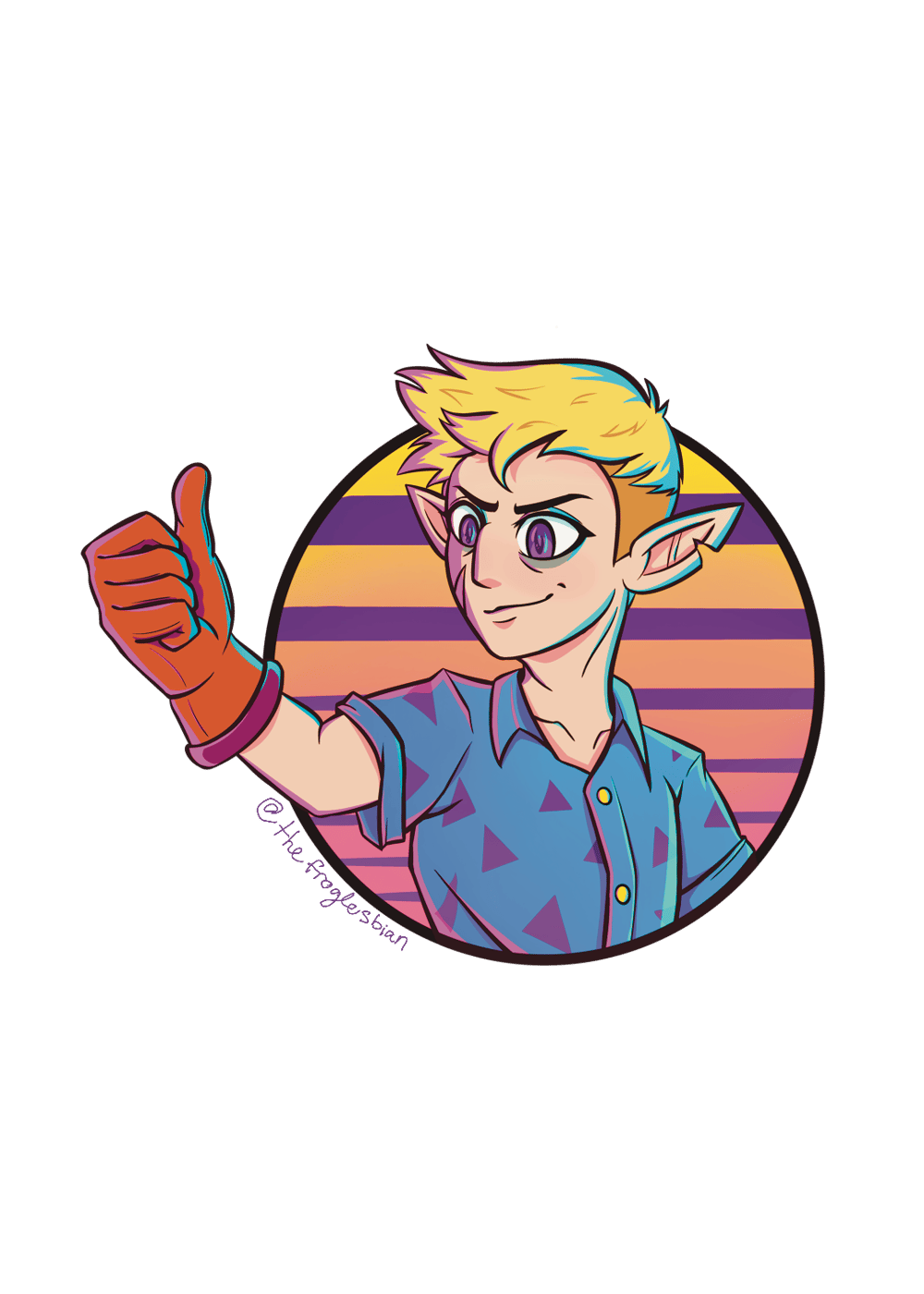Image of Vaporwave Hunter Sticker