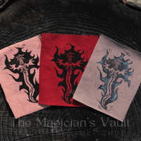 Image 2 of Dragonhawk Blade - Linocut Patches