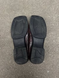 Image 5 of Vintage Brown and Black Faux Snakeskin Mules - Size US 7.5