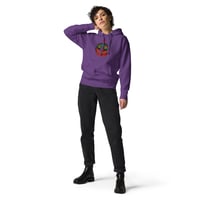 Image 6 of Long Sleeve Hoodie (Adult M/F) - Jack O Lantern Retro Orange Glow