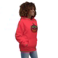 Image 23 of Long Sleeve Hoodie (Adult M/F) - Jack O Lantern Retro Orange Glow