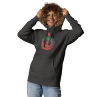 Image 13 of Long Sleeve Hoodie (Adult M/F) - Jack O Lantern Retro Orange Glow