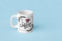Image 2 of "I Heart Coffee - Charming Coffee Mug"