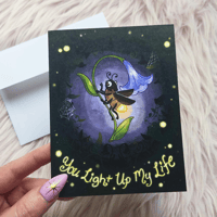 Image 1 of You Light Up My Life!  Firefly Card and Envelope Set