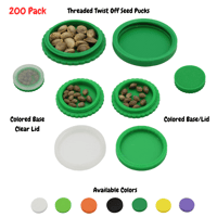 200 pack Threaded Seed Pods (25mm x 25mm x 5mm)