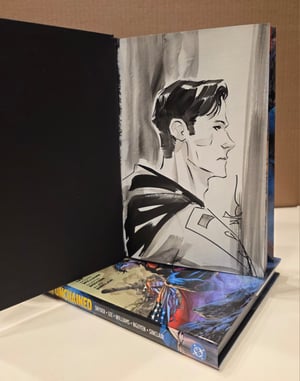 Painted Superman inside Superman Unchained Hardcover (FREE SHIPPING)