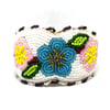 Floral Beaded Cuff (Blush)