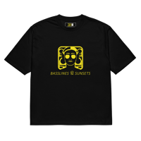 Bassline & Sunsets Oversized t-shirt (BLACK)