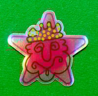 Holographic Star Bozo Sticker