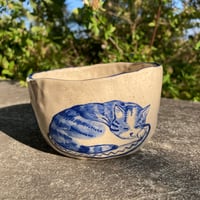 Image 2 of Sleeping Cats Ceramic Bowl- Reduced Price
