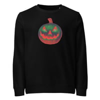 Image 7 of Sweatshirt (Adult M/F) - Jack O Lantern Retro Orange Glow