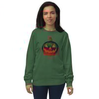 Image 9 of Sweatshirt (Adult M/F) - Jack O Lantern Retro Orange Glow