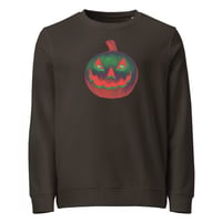 Image 11 of Sweatshirt (Adult M/F) - Jack O Lantern Retro Orange Glow