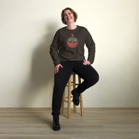 Image 12 of Sweatshirt (Adult M/F) - Jack O Lantern Retro Orange Glow
