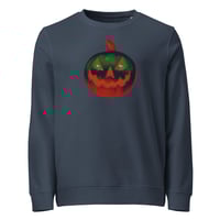 Image 1 of Sweatshirt (Adult M/F) - Jack O Lantern Retro Orange Glow