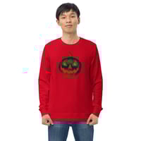 Image 5 of Sweatshirt (Adult M/F) - Jack O Lantern Retro Orange Glow